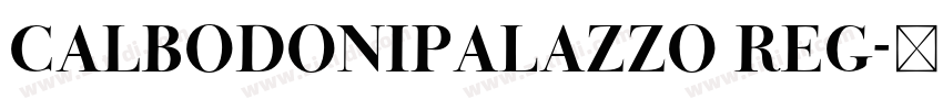 CALBodoniPalazzo Reg字体转换